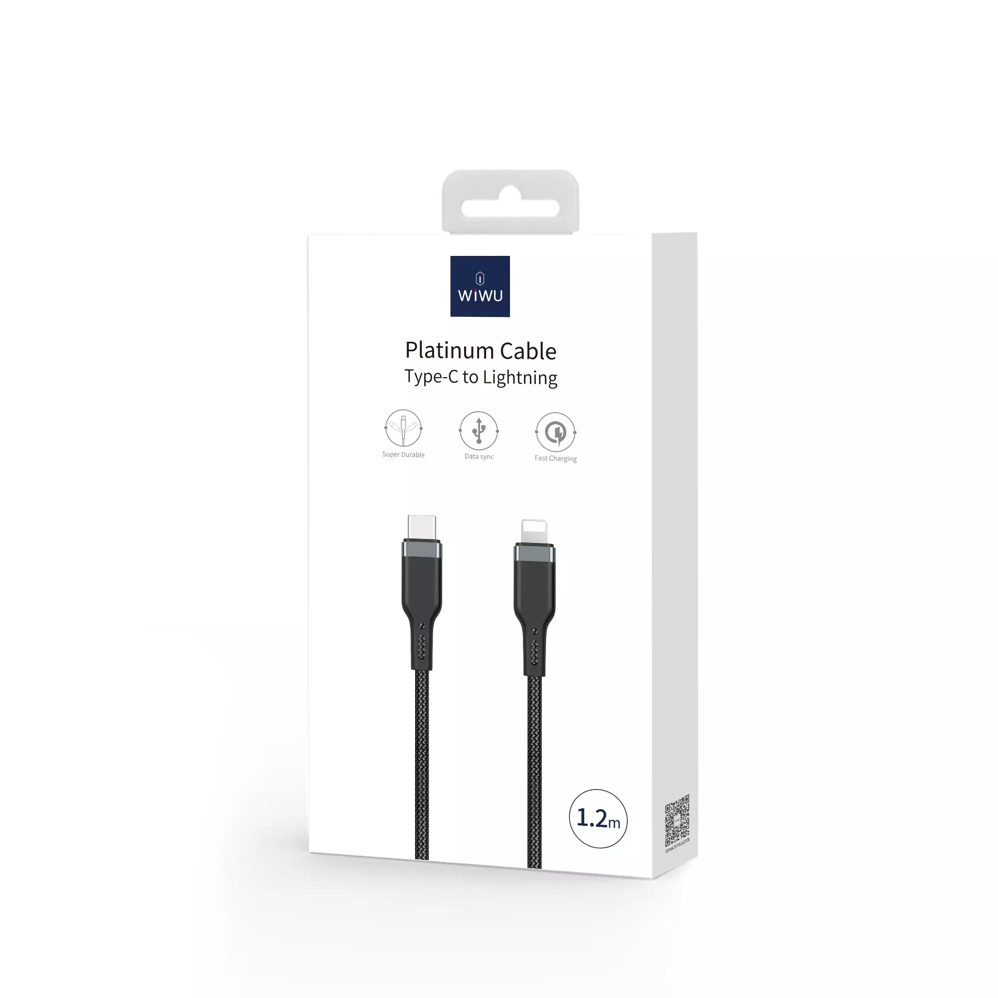Wiwu PT01 Platinum Cable USB To Lightning 1.2m - Black