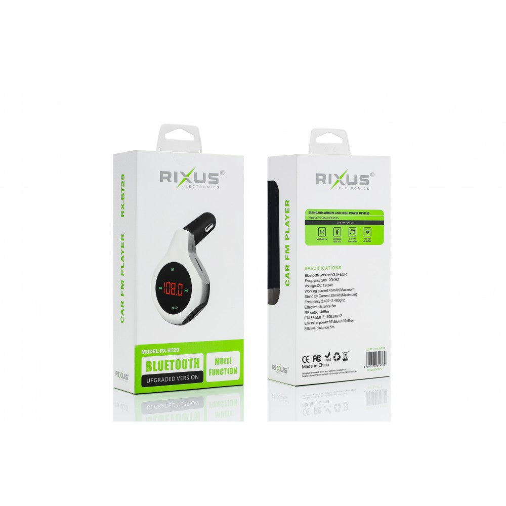 Rixus Bluetooth Car FM-spelare RX-BT29