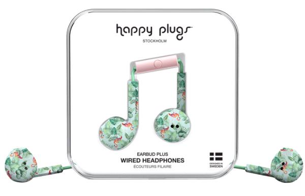 Happy Plugs Deluxe / Lyxiga hörlurar med svarsknapp & mikrofon