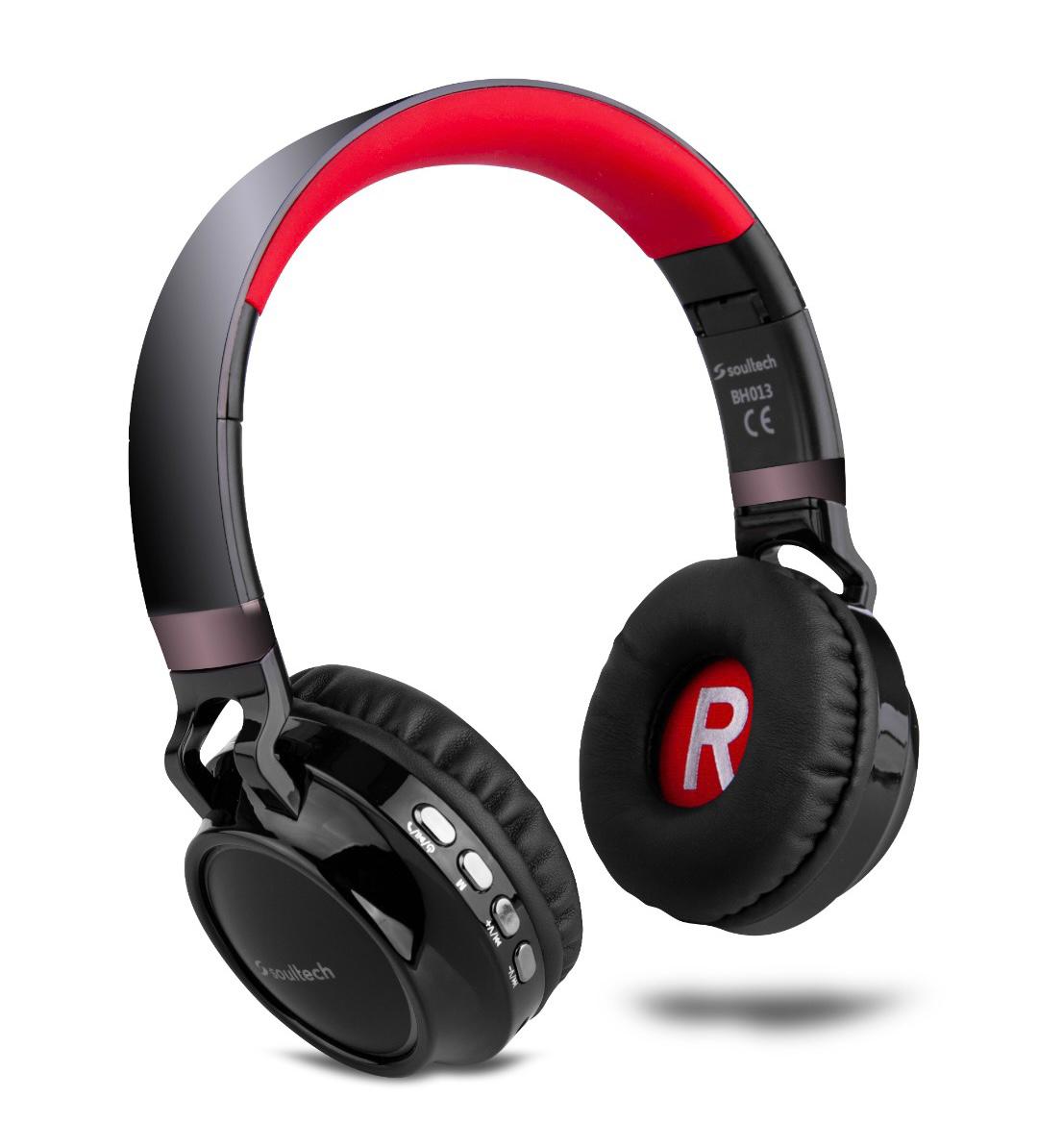 Hörlurar  Soultech Rainbow Bluetooth On-Ear Solo Headset Svart
