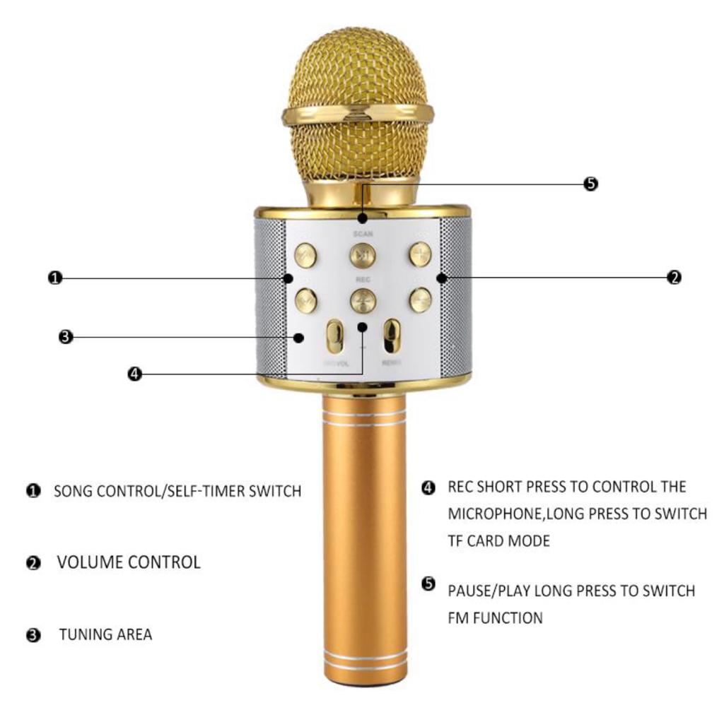 Karaokemikrofon Bluetooth