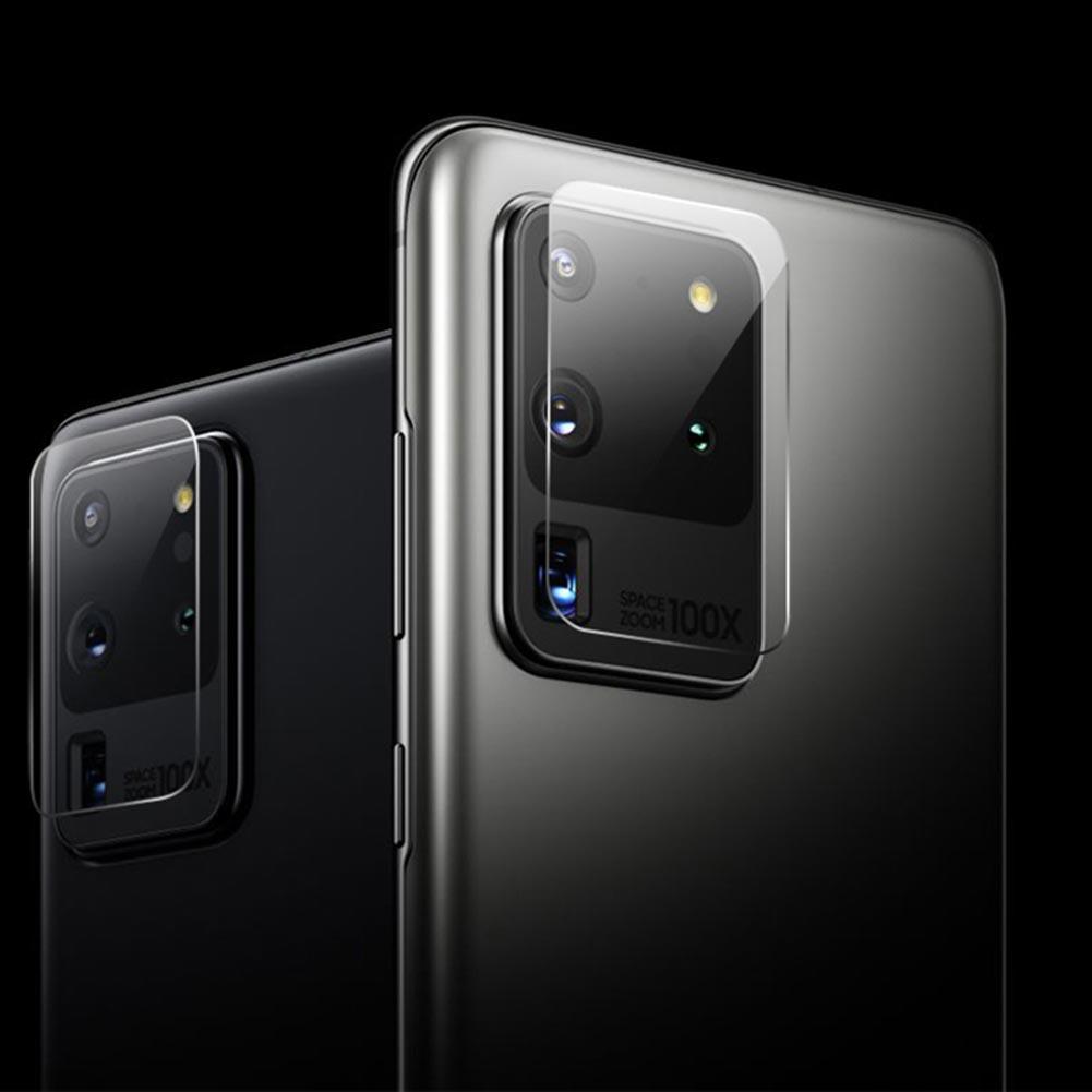 Samsung Galaxy S20 Kamera Len Härdat Glas 3D Transparent Skraptålig Baksida Skärmskydd Film