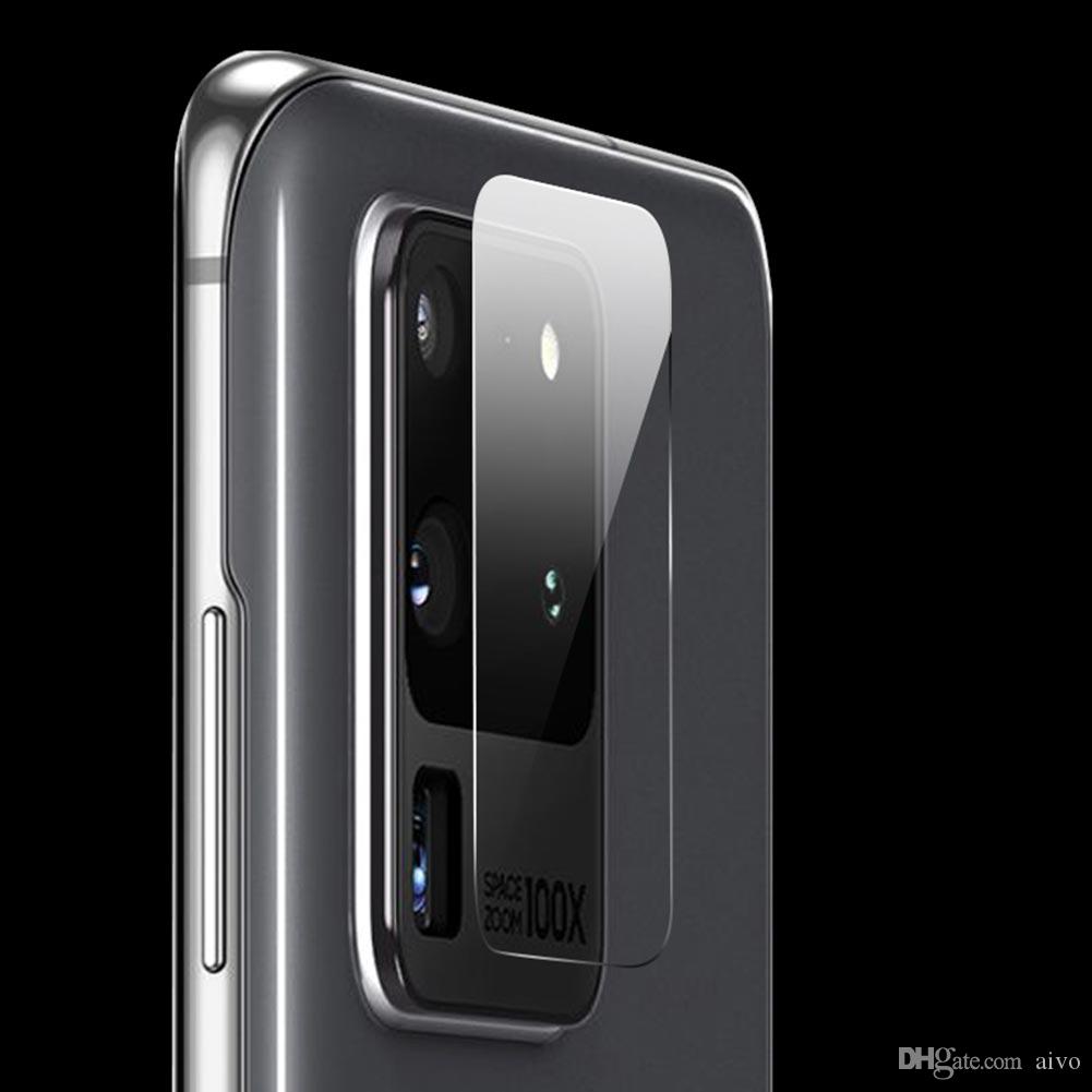 Samsung Galaxy S20 Plus Kamera Len Härdat Glas 3D Transparent Skraptålig Baksida Skärmskydd Film