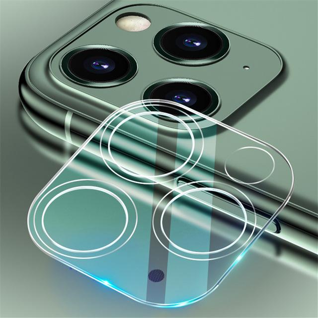 iPhone 11 Pro Max Kamera Len Härdat Glas 3D Transparent Skraptålig Baksida Skärmskydd Film