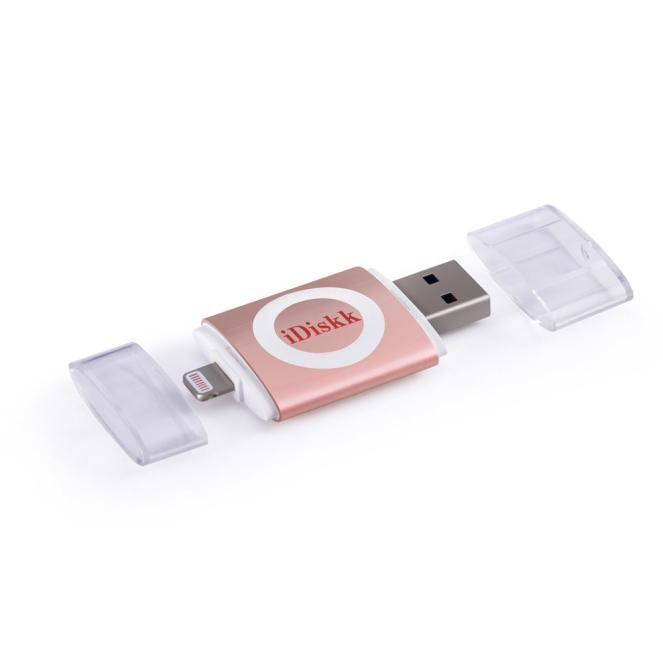 iDiskk kompakt 128 GB USB-minne USB 2.0 och Lightning-kontakt