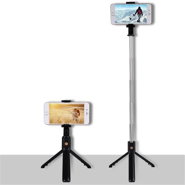 K07 Selfie stativ och trådlös Bluetooth Selfie Stick med fjärrkontroll för iphone samsung Bärbar Bluetooth Monopod