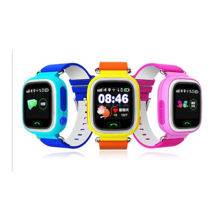 Q90 barn telefon klocka färg pekskärm GPS positionering WIFI barn smart klocka Röstchatt Smartwatch Sports