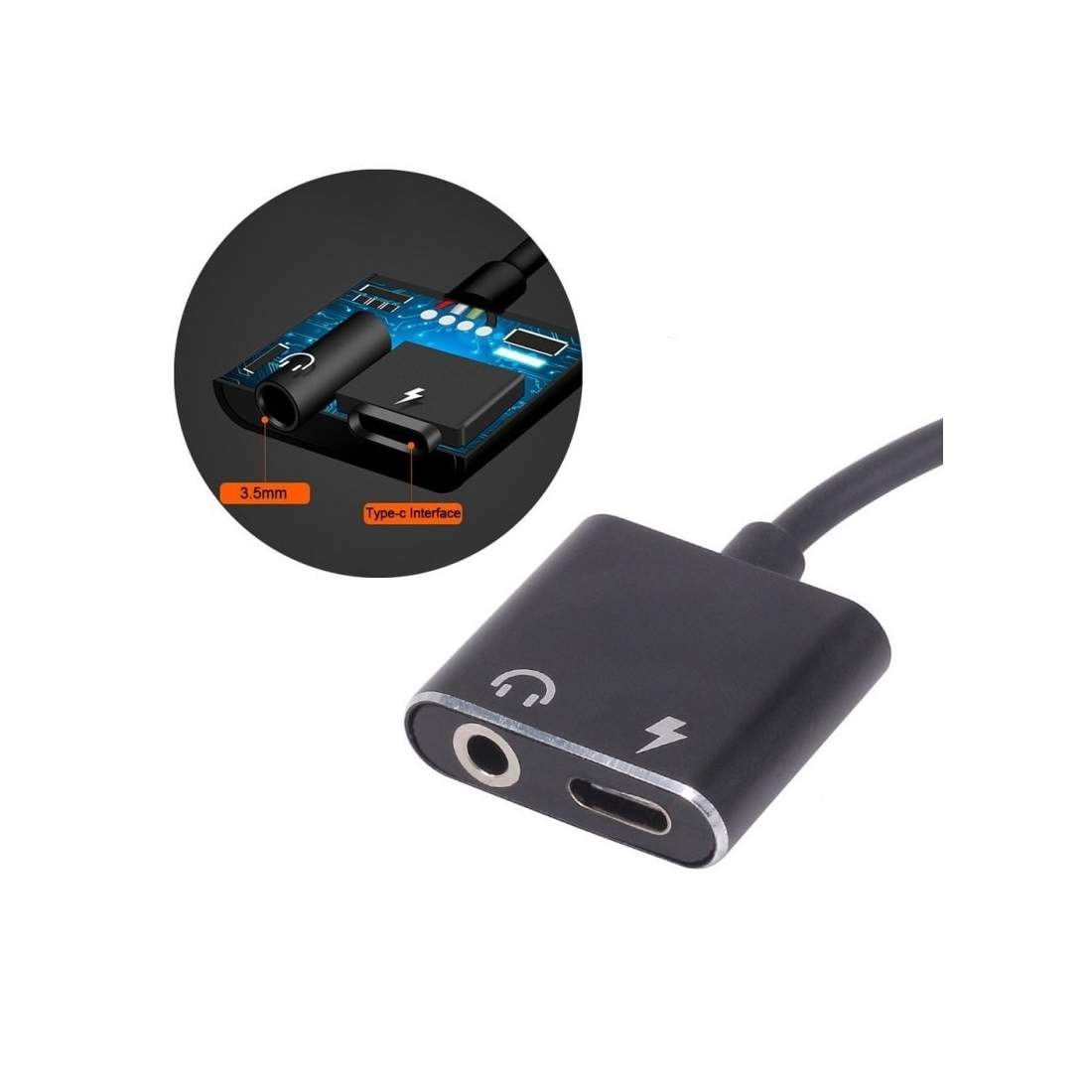 USB-C Adapter / Splitter USB-C & AUX port