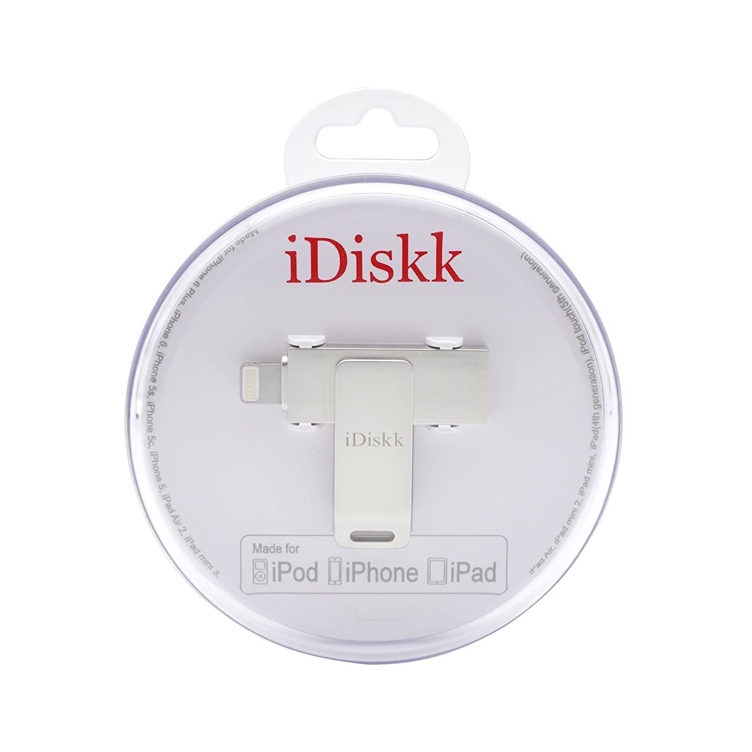 iDiskk kompakt 128GB USB-minne USB 2.0 och Lightning-kontakt